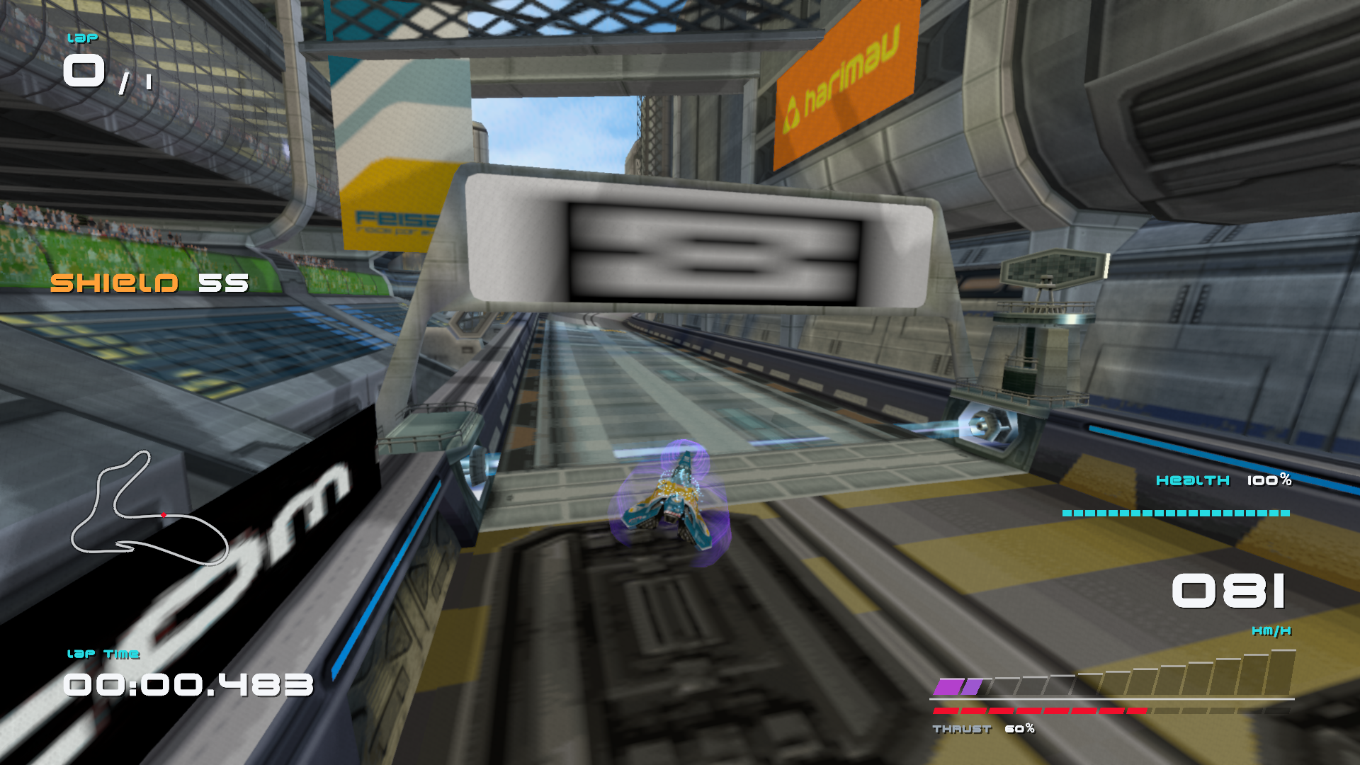 FEISAR with an active Pulse shield on Talon's Junction White in a new native capture.